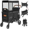 Touheart Wagon Stroller for 2 Kids - Double Seater Push Stroller with Canopy | Collapsible Foldable Wagon for Kids Toddlers & Infants with Removable Seat Pads view 1