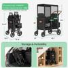 Touheart Wagon Stroller for 2 Kids - Double Seater Push Stroller with Canopy | Collapsible Foldable Wagon for Kids Toddlers & Infants with Removable Seat Pads view 2