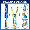 72 Pcs LED Slingshot Flying Toys for Kids with 36Pcs Slingshots+36Pcs Glow Helicopters Glow in The Dark Rocket Launcher Outdoor Light Up Toys Easter Gifts Valentines Party Favors for kids 4-8 8-12 view 3