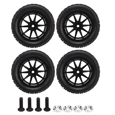 4Pcs 1/16 Scale RC Car Tires RC Tires with 10 Spokes for 1/16 Remote Control Car AXI31594 2BL