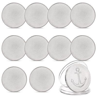 10 Customizable Challenge, 1.57 Blank With Threaded Edges, Acrylic Protection Case For Diy Engraving