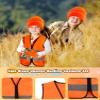 5 Pcs Orange Hunting Costume Set Orange Reflective Hunting Clothes Kids Reflective Safety Vests and Beanie for Outdoor Adventure view 3
