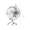 Desktop Rotating World Globe Earth Terrestrial Globe with Stand for Kids Adults (Color : Gold) (Silver) view 2