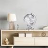 Desktop Rotating World Globe Earth Terrestrial Globe with Stand for Kids Adults (Color : Gold) (Silver) view 3
