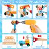 Kids Tool Set Toy for Boys - Educational Montessori Wooden Toddler Play Tool Box with Electric Drill - 59 Pcs STEM Construction Building Toys Christmas Birthday Gifts for 3 4 5 6 Year Old Boys Girls view 3