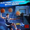 24" x 16" Indoor Large Basketball Hoop Toy - Upgraded Adjustable Height Basketball Hoop Over The Door with Scoreboard/2 Balls, Basketball Toys Christmas Birthday Gifts for Kids & Adults(Blue) view 4