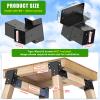 4Pack 4x4 Compound Angle Brackets + 1 Pcs A-Frame Middle Swing Set Brackets view 4