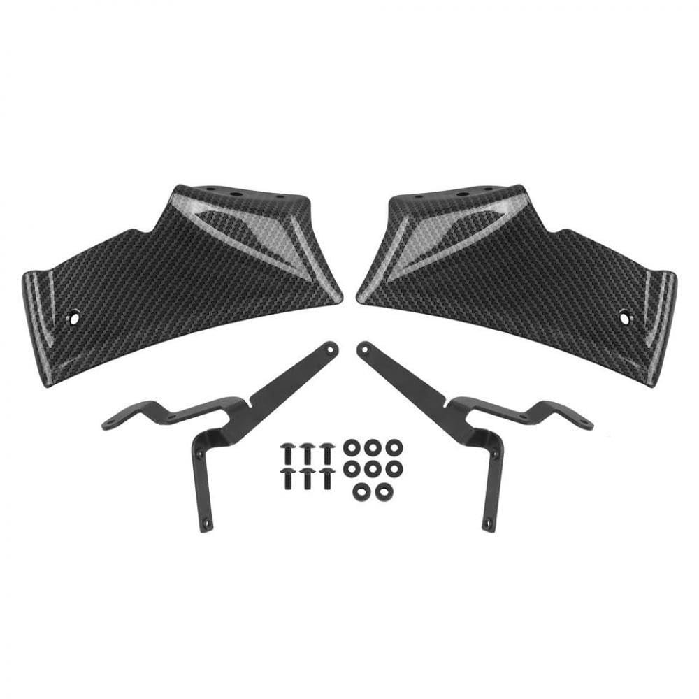 Aerodynamic Wing Deflector Compatible with MT10 MT-10 SP MT 10 2022-2024 Front Downforce Spoiler Naked Frontal Spoilers Winglet(Twill Pattern)
