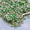 Candy Cane Peppermint Polymer Clay Sprinkles, Fake Christmas Dessert Slices, Mint Nail Art Charms, Miniature Holiday Treat Embellishments (Non Edible) (15 gram bag) view 1