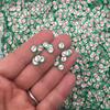 Candy Cane Peppermint Polymer Clay Sprinkles, Fake Christmas Dessert Slices, Mint Nail Art Charms, Miniature Holiday Treat Embellishments (Non Edible) (15 gram bag) view 2