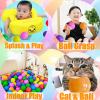 2.2in/5.5cm Ball Pit Balls, 100-Pack in 7 Vivid Colors (Red/Orange/Yellow/Green/Blue/Purple/Pink) - Non-Toxic, Durable for Game Tents, Pools & Bounce Houses, Ages 0+1 view 4