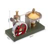 OYDL ENJOMOR Retro Metal Steam Engine Kit, 100PCS Vertical Steam Engine Generator That Works with Spherical Boiler & Centrifugal Regulator for Adults Science Enthusiasts Hobbyists view 2