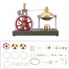 OYDL ENJOMOR Retro Metal Steam Engine Kit, 100PCS Vertical Steam Engine Generator That Works with Spherical Boiler & Centrifugal Regulator for Adults Science Enthusiasts Hobbyists view 3