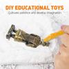 Gatuida 3 Sets Kids Dig Tool Toy Set, Plastic Digging Hammer, Brush, Chisel, Scraper, Archaeological Excavation Kit, Pretend Play Dig Kit Toys view 4