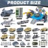 Military Base Toy, Army Toys Set with 14 Vehicles Airplane Plane Tank Trucks Helicopter Fighter Jet, Play Mat with Army Men Action Figures and Accessories, Birthday Gift for Kids view 3