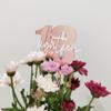 18th Birthday Cake Topper,Eighteen Charming Rose Gold Birthday Cake Decoration,Acrylic Material with Reflective and Mirroring Effects,Number 18 Cake Topper view 4