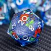 ARUOHHA Liquid Core DND Dice Set, Vampire Sharp Edged Dragons Dice Compatible with D&D RPG Role Playing Games, Resin Blood Red Polyhedral Dungeons D and D Dice with Gift Box D20 D12 D10 D8 D6 D4 view 2