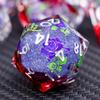 ARUOHHA Liquid Core DND Dice Set, Vampire Sharp Edged Dragons Dice Compatible with D&D RPG Role Playing Games, Resin Blood Red Polyhedral Dungeons D and D Dice with Gift Box D20 D12 D10 D8 D6 D4 view 2