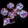 ARUOHHA Liquid Core DND Dice Set, Vampire Sharp Edged Dragons Dice Compatible with D&D RPG Role Playing Games, Resin Blood Red Polyhedral Dungeons D and D Dice with Gift Box D20 D12 D10 D8 D6 D4 view 4