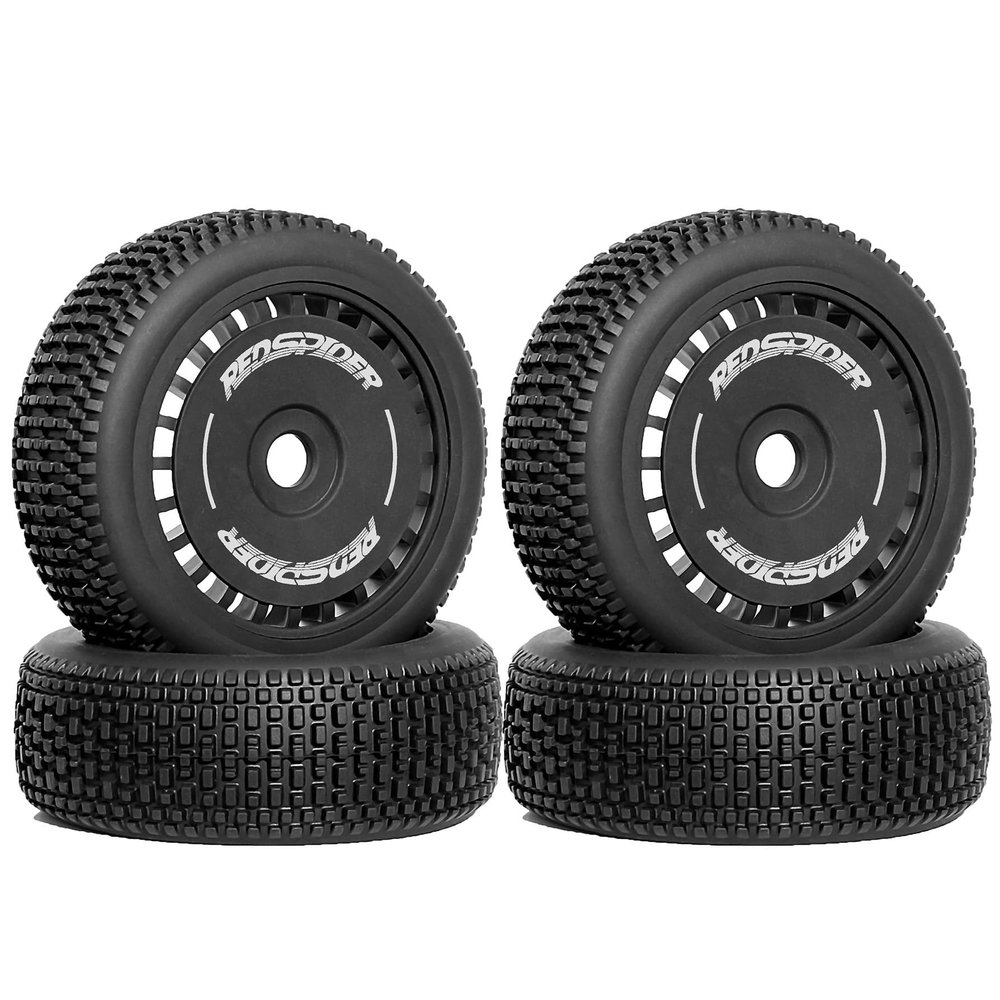 1/8 RC Buggy Rubber Tires race grade RC off-road set 6S power extreme speed tires 17mm HEX for 1/8 electric/oil powered RC off-road vehicle upgrades/modifications R305/4pcs
