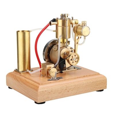 Kafoopolly Stirling Water-Cooled Miniature Gasoline Engine Model, with Cooling Water Tank and Circulating Gear Pump, Educational Tool Collection Gift (Model M18)