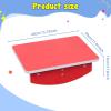 KiBcsLic Balance Board Wobble Board Balance Stability Training Non Slip Strength, Red view 4