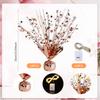 12 Pack Metallic Foil Spray Centerpiece Star Table Decoration Burst Table Centerpieces for Birthday Graduation Wedding Anniversary Holiday Party Supplies Decor, Rose Gold view 2