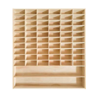 1:64 Scale Toy Car Display Case Organizer Storage, Wooden Wheel Rack Wall Mounted with 62 Compartments, Stylish Diecast Car Display Rack for Toy Car, Collectibles, Figurines (58.5x5x64.5cm)