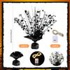 12 Pack Metallic Foil Spray Centerpiece Star Table Decoration Burst Table Centerpieces for Birthday Graduation Wedding Anniversary Holiday Party Supplies Decor, Black view 2