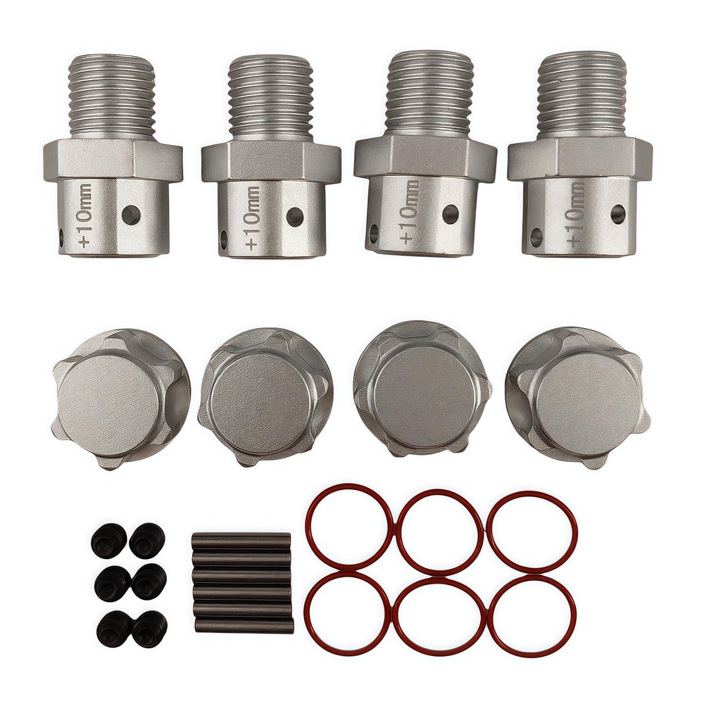 10mm Extended Wheel Hex Hub Set for ARRMA Kraton Mojave Infraction 6S (Silver)