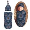 Muishi Starry Sky Turtle Newborn Swaddle Blankets Hat Sets Soft Baby Receiving Blanket Swaddle Sack for Baby Shower Infant Boy Girl Gift view 1