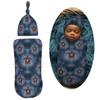 Muishi Starry Sky Turtle Newborn Swaddle Blankets Hat Sets Soft Baby Receiving Blanket Swaddle Sack for Baby Shower Infant Boy Girl Gift view 2