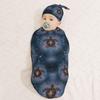 Muishi Starry Sky Turtle Newborn Swaddle Blankets Hat Sets Soft Baby Receiving Blanket Swaddle Sack for Baby Shower Infant Boy Girl Gift view 3