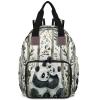 Obtravar Diaper Bag Backpack Cute Pandas Multifunction Nappy Bag Large Capacity Waterproof Travel Portable Mommy Bag view 1