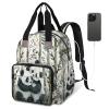 Obtravar Diaper Bag Backpack Cute Pandas Multifunction Nappy Bag Large Capacity Waterproof Travel Portable Mommy Bag view 2
