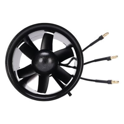 Asixxsix Engine Ducted Fan, 70mm 6 Blades EDF Ducted Fan DIY Assembly Thrust of Up to 1200G Engine with 3000KV Brushless Motor for PC Cooling RC Airplane Model Aircrafts
