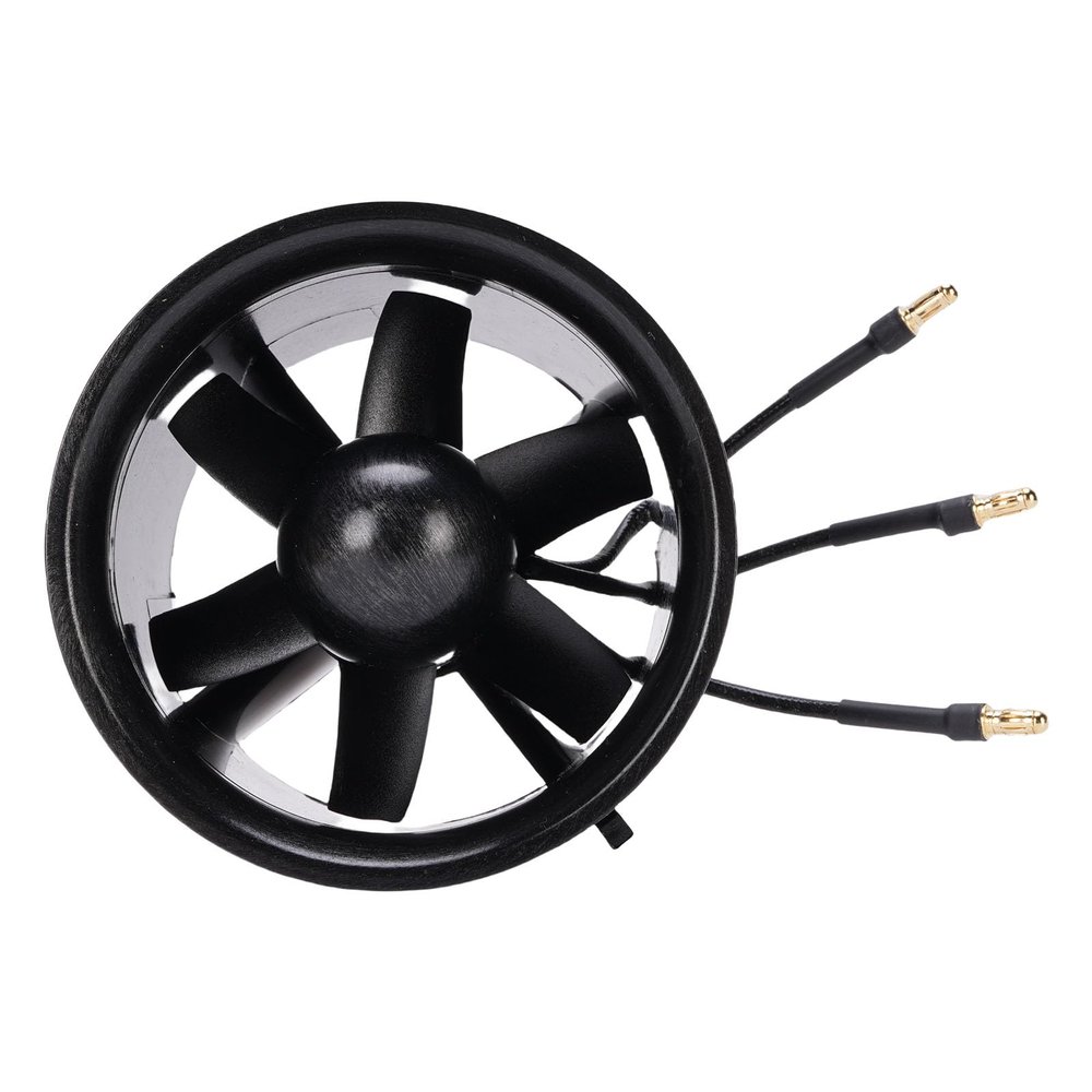 Asixxsix Engine Ducted Fan, 70mm 6 Blades EDF Ducted Fan DIY Assembly Thrust of Up to 1200G Engine with 3000KV Brushless Motor for PC Cooling RC Airplane Model Aircrafts