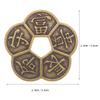 Angoily Multi-Function Chinese Coin 2.16 Inch Divination Plum Blossom Feng Shui Brass Lucky Coin for Home Decor and Spiritual Practices view 3