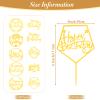 100 Pcs Gold Acrylic Happy Birthday Cake Toppers, Double Sided Party Decorations for Cakes Cupcakes, Adults Events Party Supplies view 2