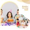 100 Pcs Gold Acrylic Happy Birthday Cake Toppers, Double Sided Party Decorations for Cakes Cupcakes, Adults Events Party Supplies view 4