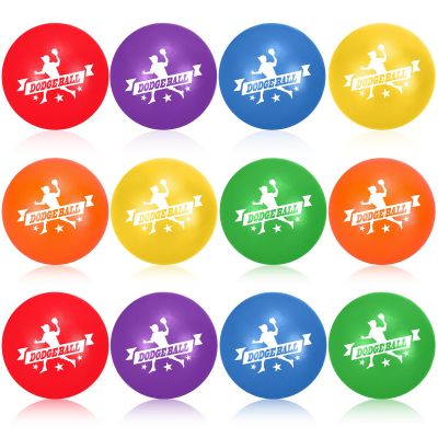 Jerify 12 Pcs Foam Dodgeball Set 6 Inch Soft Skin Playground Dodgeballs Bulk, Low Density Foam for Non Sting Dodgeball Sports Equipment for Kids and Adults
