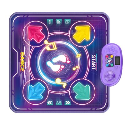 CATHATRR Dance Mat for Children Featuring 4 Light Up Buttons and Builtin Music for Kids Family Gathering Lightup Dance Mat