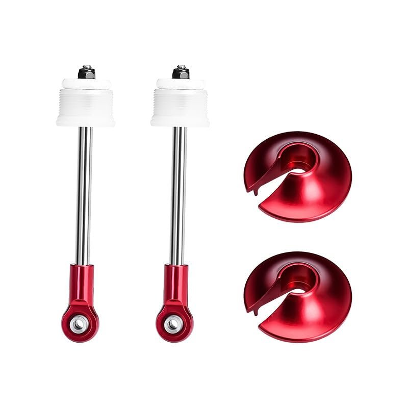4140 Carbon Steel + Aluminum 6061-T6 Rear Shock Absorber Shaft Core Kit for Arrma 1:5 Kraton 8S EXB 4X4 Brushless Speed Truck/Outcast 8S EXB 4X4 Brushless Stunt Truck Upgrades - Red