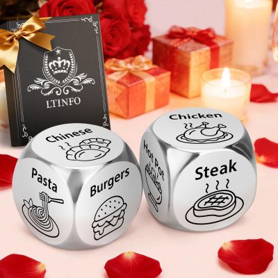 LTINFO Valentines Day Gifts for Him Her, Date Night Food Dice, Anniversary Valentines Day Gifts for Him/Her, Gifts for Men/Women/Boyfriend/Girlfriend