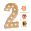 4FT Marquee Light Up Numbers With Warm Lights,White Marquee Number 0-9 For Birthday Party Large Mosaic Frame Letter Cardboard Pre-Cut Foam Board Sign Diy Decorations Anniversary(Number 2,120cm/47inch) view 2