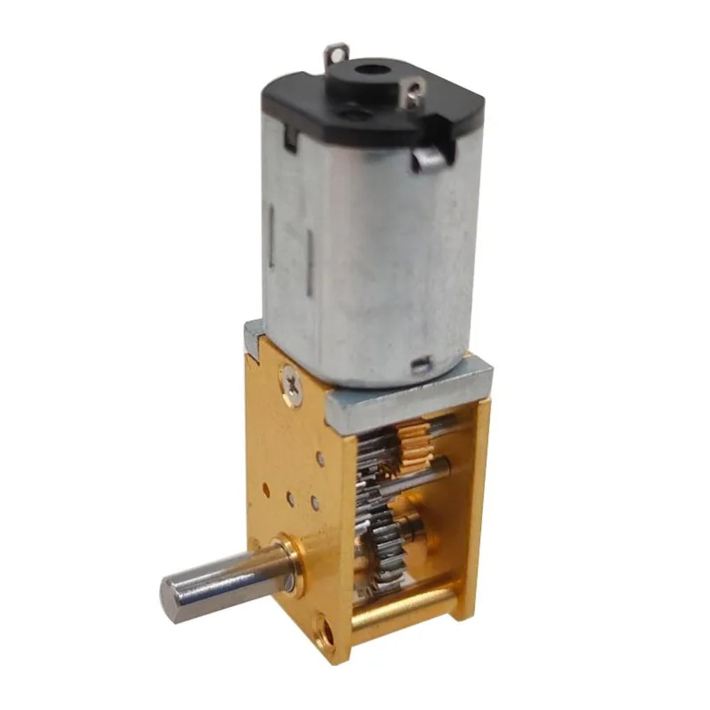 12V DC Gear Motor, N20 Self-Locking Worm Gear, Low Speed Reduction Motor with Single/Dual Shaft (12V16rpm Single Axis)