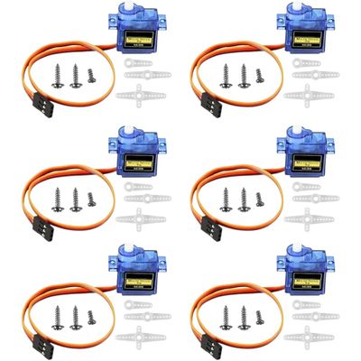 6Pcs | 6Pcs Sg90 9G Micro Motor, Mini Servos Motor Kit Plastic Gear 180 Degree for Rc Car Airplane Plane New 2026 High for Reliable Electronic Component, Precision, Stable Performance