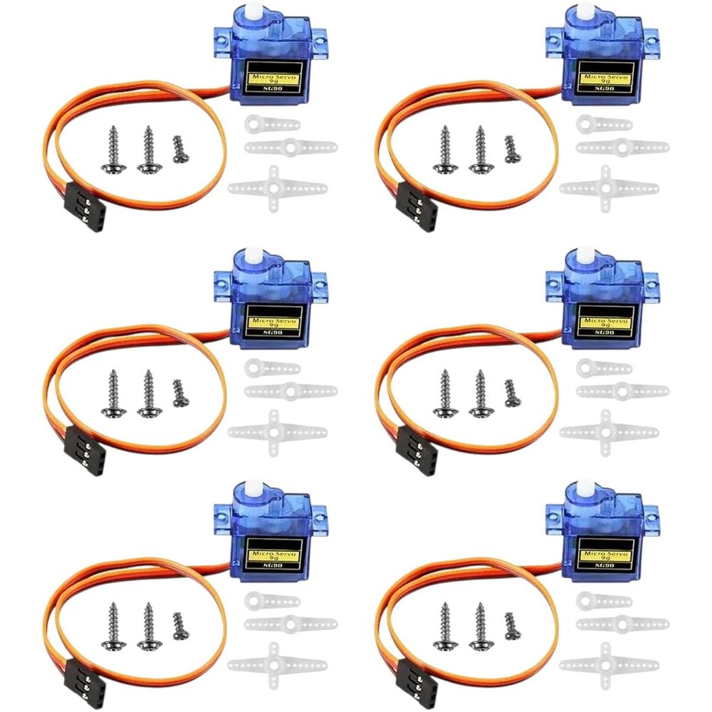6Pcs | 6Pcs Sg90 9G Micro Motor, Mini Servos Motor Kit Plastic Gear 180 Degree for Rc Car Airplane Plane New 2026 High for Reliable Electronic Component, Precision, Stable Performance
