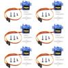 6Pcs | 6Pcs Sg90 9G Micro Motor, Mini Servos Motor Kit Plastic Gear 180 Degree for Rc Car Airplane Plane New 2026 High for Reliable Electronic Component, Precision, Stable Performance view 1