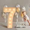 4FT Marquee Light Up Numbers With Warm Lights,White Marquee Number 0-9 For Birthday Party Large Mosaic Frame Letter Cardboard Pre-Cut Foam Board Sign Diy Decorations Anniversary(Number 6,100cm/39inch) view 1